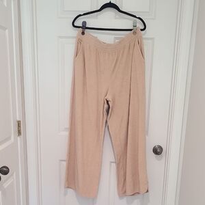 aerie OFFLINE Smiley Face Terry Cloth Lounge Pants in Neutral Beige